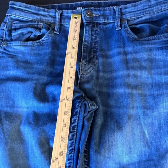 BKE Jeans Men s 34 Blue Straight Leg Comfort Fit Solid Cotton Blend - Picture 1 of 8